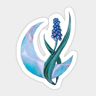 Muscari and the moon Sticker